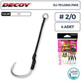 Decoy Dj-79 Long Pike Tekli Asist İğnesi #2/0 (4 Adet)