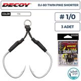 Decoy Dj-80 Twin Pike Shorter Çiftli Asist İğnesi #1/0 (3 Adet)