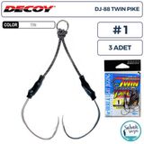 Decoy Dj-88 Twin Pike Çiftli Asist İğnesi #1 (3 Adet)