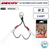 Decoy Dj-96 Fiber Light Game Tüylü Çiftli Asist İğnesi #2 (2 Adet)