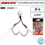 Decoy Dj-96 Fiber Light Game Tüylü Çiftli Asist İğnesi #4 (2 Adet)