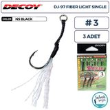 Decoy Dj-97 Fiber Light Tüylü Tekli Asist İğnesi #3 (3 Adet)