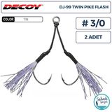 Decoy Dj-99Uv Twin Pike Flash Tüylü Çiftli Asist İğnesi #3/0 (2 Adet)