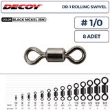 Decoy Dr-1 Rolling Swivel Rulmanlı Fırdöndü #1/0 460Lb (8 Adet)