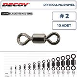 Decoy Dr-1 Rolling Swivel Rulmanlı Fırdöndü #2 290Lb (10 Adet)