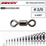 Decoy Dr-1 Rolling Swivel Rulmanlı Fırdöndü #2/0 650Lb (6 Adet)
