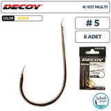 Decoy K-107 Multi Olta İğnesi Gold #5 (8 Adet)