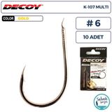 Decoy K-107 Multi Olta İğnesi Gold #6 (10 Adet)