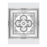 decozara 90x90 KARE GÜMÜŞ RENK SARAY TAVAN GÖBEK
