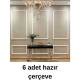 Decozza Dekoratif Boyanabilir Duvar Çıtası 2,5 cm 6 Adet Hazır Çerçeve Karton Kutu İçinde