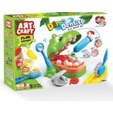 Dede ART CRAFT Dinozor Dişçi Oyun Hamuru Seti 5 Renkli Eğlenceli Aktivite 3 Yaş ve Üstü İçin