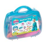 Dede Candy Doktor Çantası 10 Parça Turkuaz Renkli 2-7 Yaş Arası Çocuklar İçin Eğlenceli Oyun Seti