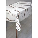 Dede Ev Tekstil Astarlı Silinebilir Pvc Muşamba Masa Örtüsü 151-A - 140 x 140 cm - Kahve