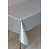 Dede Ev Tekstil Astarlı Silinebilir PVC Muşamba Masa Örtüsü Çizgili Gri - 78-B1 - 100 x 140 cm