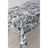 Dede Ev Tekstil Astarlı Silinebilir Pvc Muşamba Masa Örtüsü - Siyah Mermer - 140 x 200 cm