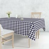 Dede Ev Tekstil Elyaf Astarlı Silinebilir Muşamba Masa Örtüsü – Lacivert Pötikare - 107-2 - 140 x 260 cm