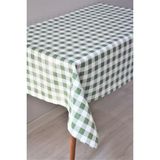 Dede Ev Tekstil Elyaf Astarlı Silinebilir Muşamba Masa Örtüsü – Yeşil Pötikare - 107-3 - 100 x 140 cm