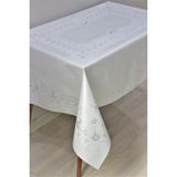 Dede Ev Tekstil Elyaf Astarlı Silinebilir Pvc 120X160 cm Hazır Muşamba Masa Örtüsü - Doradüzzincir - Gümüş - 120 x 160 cm