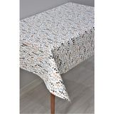 Dede Ev Tekstil Elyaf Astarlı Silinebilir Pvc Muşamba Masa Örtüsü 1181-1RENKLIDALLAR - Kahverengi - 100 x 140 cm