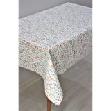 Dede Ev Tekstil Elyaf Astarlı Silinebilir Pvc Muşamba Masa Örtüsü 1181-1RENKLIDALLAR - Turuncu - 140 x 140 cm