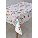 Dede Ev Tekstil Elyaf Astarlı Silinebilir Pvc Muşamba Masa Örtüsü 1187-1 Parti - Krem - 140 x 180 cm