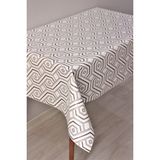 Dede Ev Tekstil Elyaf Astarlı Silinebilir Pvc Muşamba Masa Örtüsü 1193-2ÇZGESKITME - Kahverengi - 100 x 140 cm