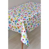 Dede Ev Tekstil Elyaf Astarlı Silinebilir Pvc Muşamba Masa Örtüsü 200-A Renkliçiçekler - 140 x 140 cm