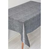 Dede Ev Tekstil Elyaf Astarlı Silinebilir Pvc Muşamba Masa Örtüsü 50-D Mrlketen - 140 x 220 cm - Antrasit