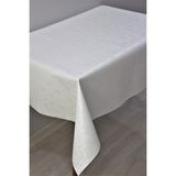 Dede Ev Tekstil Elyaf Astarlı Silinebilir Pvc Muşamba Masa Örtüsü 514-BEYAZ - 140 x 300 cm