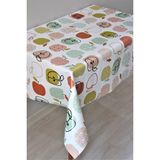 Dede Ev Tekstil Elyaf Astarlı Silinebilir Pvc Muşamba Masa Örtüsü 8216-1ELMA - Somon - 140 x 200 cm