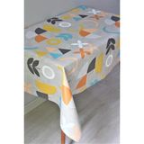 Dede Ev Tekstil Elyaf Astarlı Silinebilir Pvc Muşamba Masa Örtüsü 8217-1ADPASTEL - 100 x 140 cm - Bej