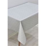 Dede Ev Tekstil Elyaf Astarlı Silinebilir Pvc Muşamba Masa Örtüsü - Gri Keten - 140 x 200 cm