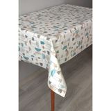 Dede Ev Tekstil Elyaf Silinebilir Pvc Muşamba Masa Örtüsü 66-Mrlgeometrik - Mavi - 140 x 200 cm