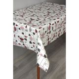 Dede Ev Tekstil Elyaf Silinebilir Pvc Muşamba Masa Örtüsü 66-Mrlgeometrik - Pembe - 100 x 140 cm