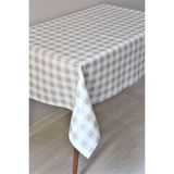 Dede Ev Tekstil Elyaf Silinebilir Pvc Muşamba Masa Örtüsü - Gri Pötü Kare - 140 x 200 cm