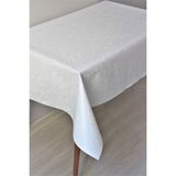 Dede Ev Tekstil Elyaf Silinebilir Pvc Muşamba Masa Örtüsü - Yarım Ay - Beyaz - 100 x 140 cm