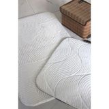 Dede Ev Tekstil Kaydırmaz Taban Banyo Paspası & Klozet Takımı 2li Takım 60 × 100 cm 50 × 60 cm - Beyaz