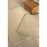Dede Ev Tekstil Kaydırmaz Taban Banyo Paspası & Klozet Takımı 2li Takım 60 × 100 cm 50 × 60 cm - Kahve