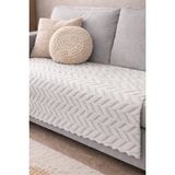 Dede Ev Tekstil Kaymaz Taban Süngerli Yumuşak Welsoft Koltuk Şalı Örtüsü 170 x 210 Ebat ( 1 Adet ) - 170 x 210 cm - Bej