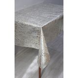 Dede Ev Tekstil Pvc Şeffaf Kaplama Muşamba Masa Örtüsü - Çaprazipdesen - 033D - Altın - 140 x 180 cm