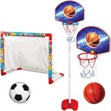 Dede Fen Toys Futbol Kalesi ve Ayaklı Basketbol Potası Erkek Çocuklar İçin Açık Hava Oyuncağı