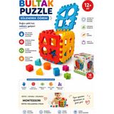 Dede Oyuncak Bultak Puzzle Eğitici Oyuncak | Montessori Şekil Eşleştirme Oyunu | Geçmeli Zeka Küpü | Ince Motor Gelişim Oyuncağı | 12 Ay+