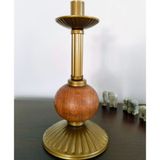 Dede Tekli Pino Mumluk Ahşap Top Detaylı Eskitme 23x18 cm