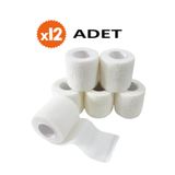 Dedeks 12 Adet Elastik Kendinden Yapışkanlı Koban Bandaj 5 cm