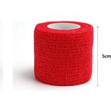 Dedeks 5 cm Kırmızı Renkli Kendinden Yapışkanlı Elastik Coban Bandaj Profesyonel Kalite ve Medikal Standartlara Uygun 9 adet - 1