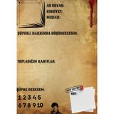 Dedektif Not Defteri, Dava Çözme Defteri, Cinayet Çözme Defteri, Notebook, Defter, Katil, Sherlocked - Sherlocked Dedektiflik Oyunları / Defteri