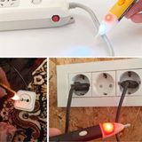 Dedektörlü Temassız Işıklı Kablo Voltaj Test Elektrik Kaçak Dijital Kontrol Kalemi Cihazı - Option-1