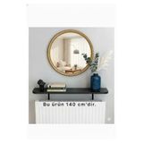 dedeler dekor 4 KÖŞE OVAL Petek Üstü Raf Dresuar Duvara Montajsız Kalorifer Peteği Üstü Raf 140x18cm SİYAH