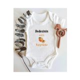 Dedesinin Minik Kayısısı Yazılı Kısa Kol Organik Bebek Body 007-ABCCDE