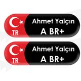 Deeb Motosiklet Kan Grubu Sticker 3 Boyutlu
